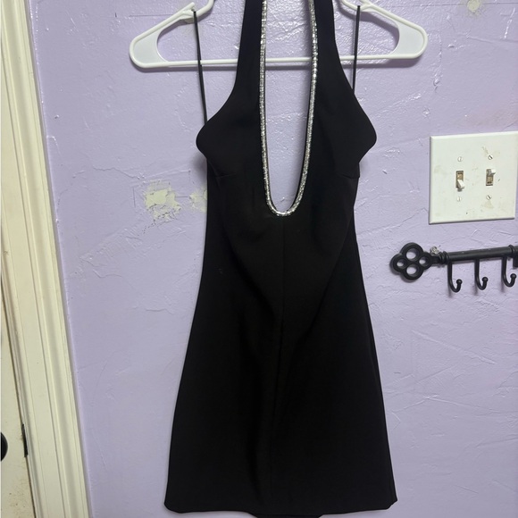 Zara Black Backless Halter Cocktail Dress - Picture 1 of 2